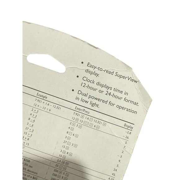 Texas Instruments TI-1775 Vintage Compact Calculator w/ Clock 1995 New Old Stock - Picture 7 of 8